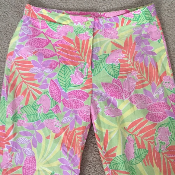 Lilly Pulitzer Vintage Frog Printed Pants Size 2 - Picture 4 of 7